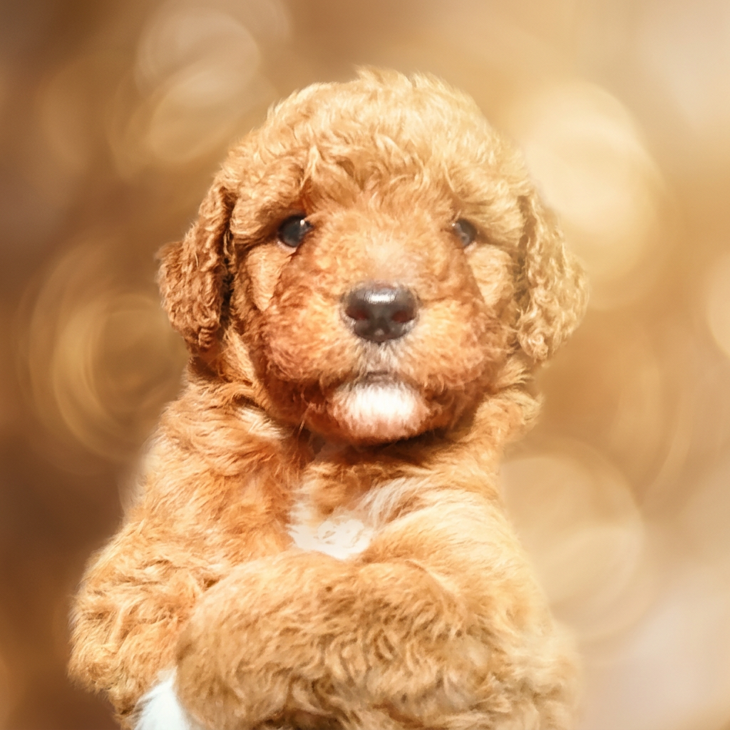 Waffles the doodle puppy